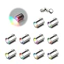 SUZEYAR 10 Pack Small Spotlight Battery Operated LED Lights, Warm White LED Wireless Miniature Spot Light for Artwork Painting,Jewelry Showcase Display,Closet,DIY Hand Craft (Multicolor Changing)