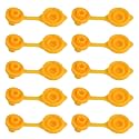 10 Pack Small Universal Can Vent Cap Yellow Fuel Gas Can Jug Vents Gas Can Vent Caps Replacement Vent for Gas Can Compatible with Chilton Briggs Rotopax Gott Anchor Plastic Gas Can Vent Caps (Yellow)