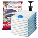 Spacesaver Vacuum Storage Bags with Hand Pump, Small, 10 Pack