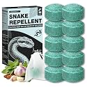 10 Pack Snake Repellent Balls, Outdoor Snakes Repellent for Yard, Peppermint Oil to Repel Snakes, Keep Snake Away from Lawn, Home, Garden, and Vehicle, Indoor and Outdoor Use