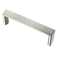 10 Pack Solid Square Brass Cabinet Pulls, 3.75 Inch (96mm) Metal Drawer Handles Hardware for Kitchen Cabinets, Cupboards, Dressers