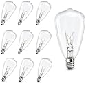 10-Pack ST35 Light Bulbs Replacement Edison Clear Bulbs -5 Watts C7/E12 Screw Base for Indoor/Outdoor Patio String Lights