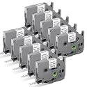 10 Pack TZe-231 TZe TZ Tape 12mm 0.47 Laminated White Label Maker Tape