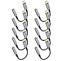 10 Pack USB C to 3.5mm Headphone Jack Adapter – Aux to USB C HiFi Audio Dongle, Type C to Aux Female Cable Cord Compatible with iPhone 18 Pro Max/18 Pro/Duo/17/16/15, Samsung S26/S25/S24/S23, Pixel