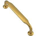 10 Pack Vibrant Brushed Moderne Brass Cabinet Pulls 3 Inch(76mm) Heavy-Duty Solid Kitchen Cabinet Handles Cabinet Hardware Drawer Pulls