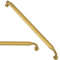 10 Pack Vibrant Brushed Moderne Brass Cabinet Pulls 10 Inch(254mm) Heavy-Duty Solid Kitchen Cabinet Handles Cabinet Hardware Drawer Pulls