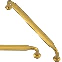 10 Pack Vibrant Brushed Moderne Brass Cabinet Pulls 6.3 Inch(160mm) Heavy-Duty Solid Kitchen Cabinet Handles Cabinet Hardware Drawer Pulls