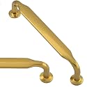 10 Pack Vibrant Brushed Moderne Brass Cabinet Pulls 3.75 Inch(96mm) Heavy-Duty Solid Kitchen Cabinet Handles Cabinet Hardware Drawer Pulls