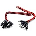 10 Pairs DC Power Pigtail Cable 12V 5A Male Female Connectors DC Cable for CCTV Security Camera Power Adapter Connectors