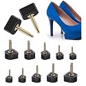 10 Pairs High Heel Shoes Replacement Tips Shoe Repair Stiletto Caps Heel Protector Dowels Women's U-Shape High Heel Cover