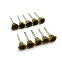 TMAX 10p Brass Bristle 1/2" Cup Wire Brush Wheel for Dremel &amp; Rotary Tool