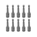 TMAX 10p 5/16" Magnetic Nutsetter Nut Driver 1/4" Shank, Impact S2 Steel