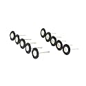 TMAX 10p Nylon Plastic Bristle 3/4" Flat Wire Brush Wheel for Dremel &amp;