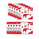 10 PC Red and White Elephant Sorority Inspired Flat Cards | Postcard Style Cards