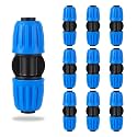 10 Pcs 1/2" Drip Irrigation Tubing Coupling Fittings