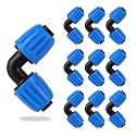 10 Pcs 1/2" Drip Irrigation Elbow Fittings(1/2" ID x 0.640" OD)