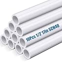 10 Pcs 12 Inch PVC Pipe 17long