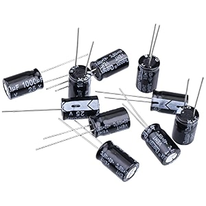 10 pcs 1000uf 25v capacitors aluminum electrolytic capacitor 10x17mm039 x067in for industrial electrical electronic diy project arduino