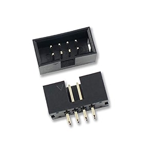 10 pcs 254mm 2x4 pin 8 pin straight male shrouded pcb box header idc socket