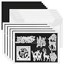 10 PCS 8 x 12 Inch Large Die Cut Storage Envelopes with 1 mm Magnetic Sheets for Dies Storage, Die Storage Envelopes and Magnet Sheets, Stamp and Die Storage Pockets