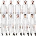 10 Pcs Adult Rain Ponchos, Reusable EVA Coats with Sleeves, Drawstring Hood