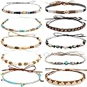 10 Pcs Cowboy Hat Bands for Men Women Cowgirl Hat Accessories