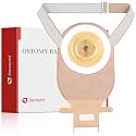 10 PCS Colostomy Bags Convex Ostomy Bag, One-Piece Ostomy Drain Pouches with A Belt for Irregular Stoma Uneven Wrinkled Skin, Max 45mm
