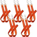 10 Pcs Horse Bucket Strap Hangers, Adjustable 20 to 31 in, Orange