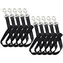 10 Pcs Horse Bucket Strap Hangers, Adjustable 20 to 31 in, Black