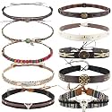 10 Pcs Cowboy Hat Bands for Men Women Cowgirl Hat Accessories