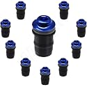 10 PCS M5 Motorcycle Windscreen Bolts Screws Kit,Universal Motorcycle CNC Windshield Windscreen Bolt Screw,Works on OEM or Aftermarket Windshields (Blue)