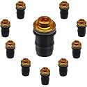10 PCS M5 Motorcycle Windscreen Bolts Screws Kit,Universal Motorcycle CNC Windshield Windscreen Bolt Screw,Works on OEM or Aftermarket Windshields (Gold)