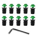 KVAEY 10 PCS Motorcycle Windshield Bolt Screw Kit, Aluminum Alloy Windscreen Mounting Bolt Screws, Universal Windshield Screws Bolts Nuts for Motorcycle Fairings, Car Accessories (Green)