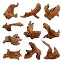 10 Pcs Natural Small Driftwood for Aquarium, Aquarium Driftwood Freshwater 2-4 Inch, Assorted Size Mopani Wood, Twisted Branches for Fishtank Accessories, Reptile Terrariums Decorations