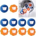10 Pcs Pet Hair Remover for Laundry, Washing Machine Hair Catcher, Dryer Balls for Clothing Dog Cat Pet Fur Remover (Orange+Blue)