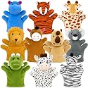 10 PCS Plush Hand Puppets Set Soft Stuffed Animals Puppet