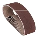 10 Pcs Sanding Belts 4 x 36 Inch 80 Grit Aluminum Oxide