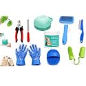 10 Piece Pet Grooming Kit for Dogs & Cats | Dog Grooming Supplies with Slicker Brush, Bath Brush, Grooming Gloves, Nail Clipper, Nail File, Flea Comb, Finger Toothbrush & Ear Cleaning Wipes