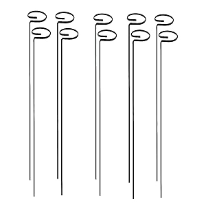 10 pieces 18 inches premium plant support stick heavy-duty metal plant support stakes for strong plant growth rust-resistant amp reusable green