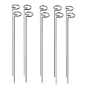 10 Pieces 18 Inches Premium, Plant Support Stick– Heavy-Duty Metal Plant Support Stakes for Strong Plant Growth, Rust-Resistant & Reusable (Green)