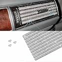 10 Pieces Bling Diamond Car Air Conditioner Vent Trim Decoration Strips Accessories, Waterproof Flexible Shiny Auto Car Vent Interior Accessories for All Car Air Vent Outlet for Women…