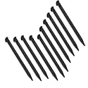 10 Pieces Plastic Replacement Touchscreen Stylus Pen, Compatible with Nintendo New 3DS XL, New 3DS LL (Black)