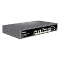 10‑Port Unmanaged 2.5G PoE Switch, 8×2.5G PoE+ Ports @120W, 2×10G SFP+ Ports, IEEE802.3af/at, Auto‑Negotiation Port Speed, One‑Key VLAN, Fanless Metal Plug &amp; Play for Surveillance Camera
