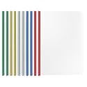 10 Sliding Bar Report Covers A4 Letter Holds 70 Sheets Multicolor