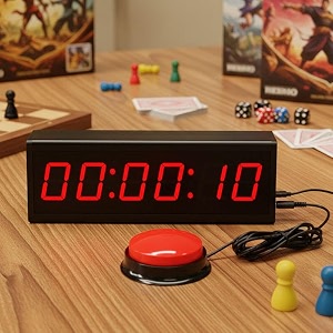 10 seconds game challenge 6 digit led digital display stopwatch timer for promotional game activities sport timer clock cp19