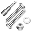 (10-Set) 3/8 x 2 Lag Screws, Stainless Steel Heavy Duty Hex Head Lag Bolts for Wood, ASME B18.2.1 Commercial/Industrial Grade Mounting Screws Bolts Kit by Marysino