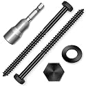 (10-Set) 5/16 x 4-1/2" Lag Screws, Stainless Steel Heavy Duty Hex Head Lag Bolts for Wood, Commercial/Industrial Grade 1/4 Bolts, Mounting Screws Bolts Kit, Black Oxided by Marysino
