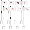 10 Set Golf Flagsticks Putting Green Flags for Yard, Normal, Mixed