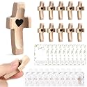 10 Set Wooden Cross Fidget Bulk Handheld Pocket Cross Fidget,Light Color