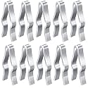 10 Sets Box Shank Spring Clips,Silver